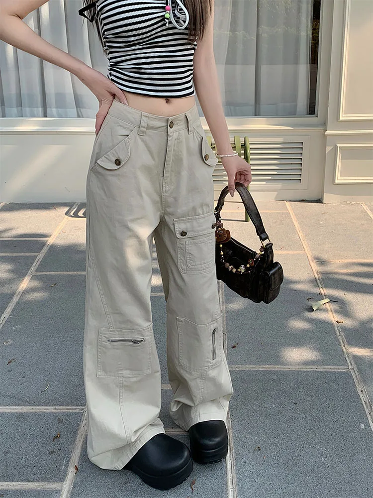 

High Waist Wide Leg Jeans Women's Spring Summer Loose Fit High Waist Bell Bot Workwear Denim Floor Length Trousers