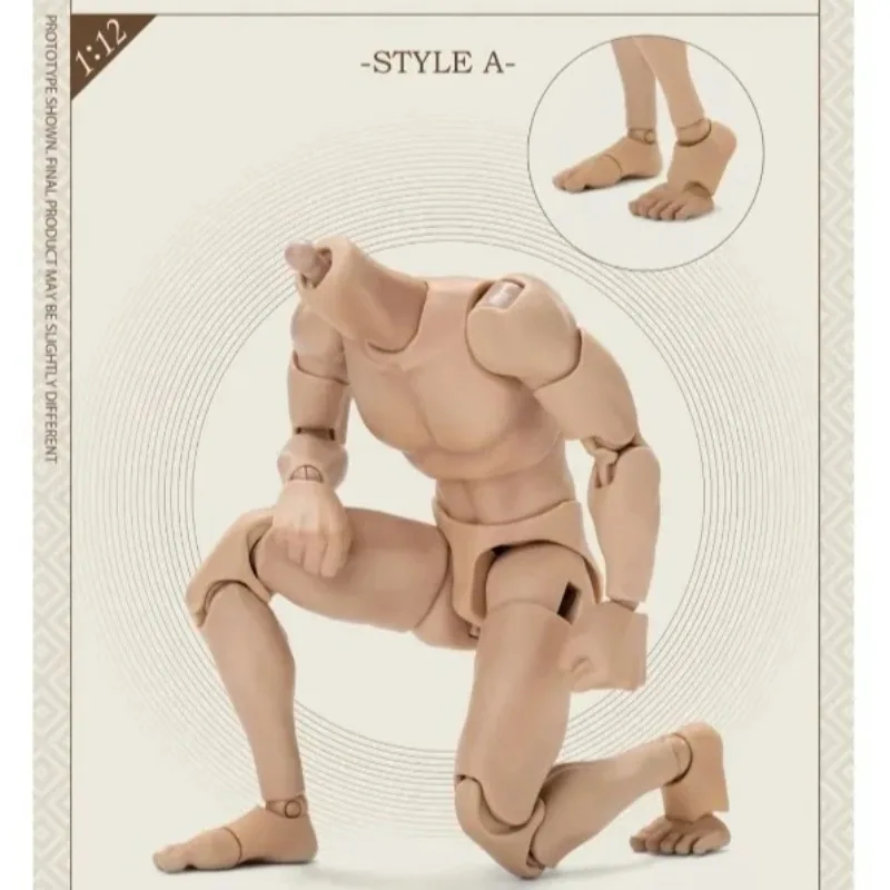 

TUNSHI STUDIO TS-MB-001/002 1/12 Scale Action Figure Male Ultra Flexible Joint with Replaceable Hand Shape about 14cm Body Model