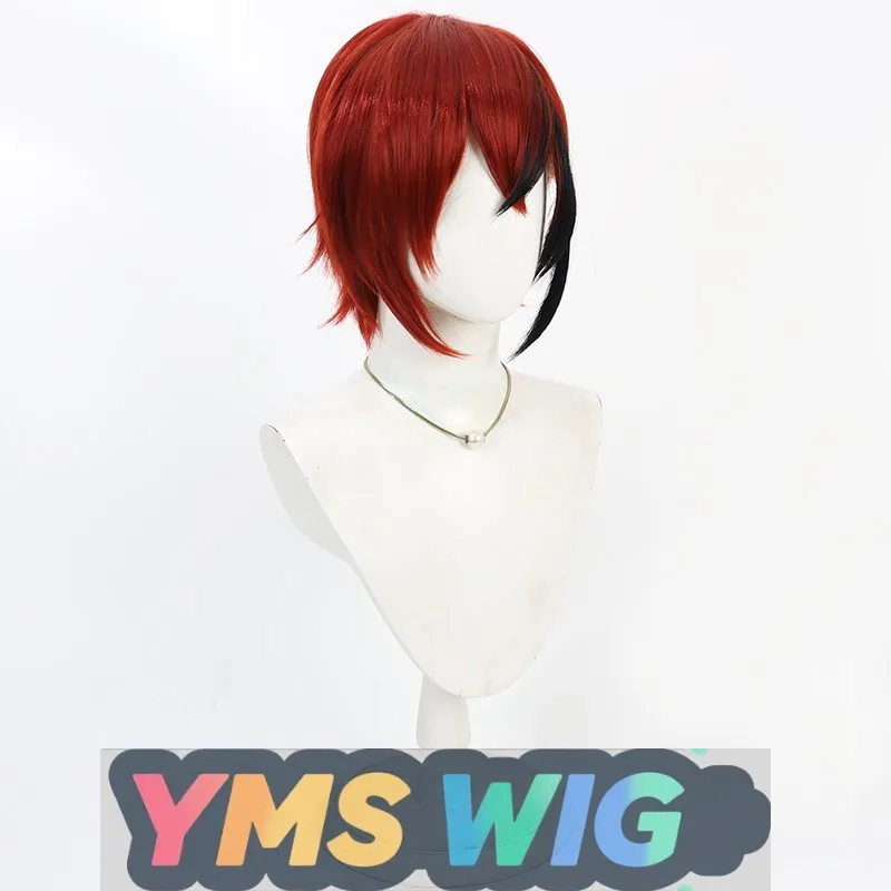 【YMS WIG】Twisted Wonderland Little Mermaid Riddle Cosplay Perücke mit Haaroberteil, schwarze Highlights
