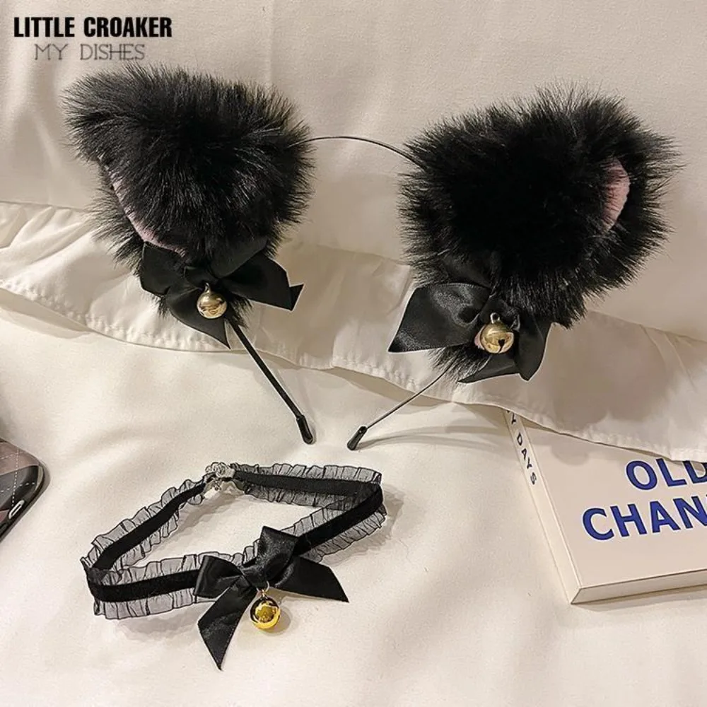 새로운 여우 & 고양이 귀 머리띠 |   종소리가 달린 카와이 동물 헤어 클립 |   코스프레 및 데일리 카와이 스타일을 위한 귀여운 소녀 헤어 액세서리