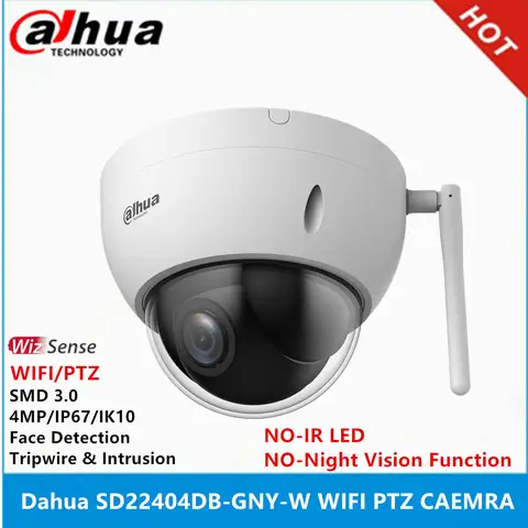 Dahua SD22404DB-GNY-W 4MP 2.8-12mm Motorized zoom lens IP67 IK10 wifi WizSense PTZ AI Camera support face detection & SMD