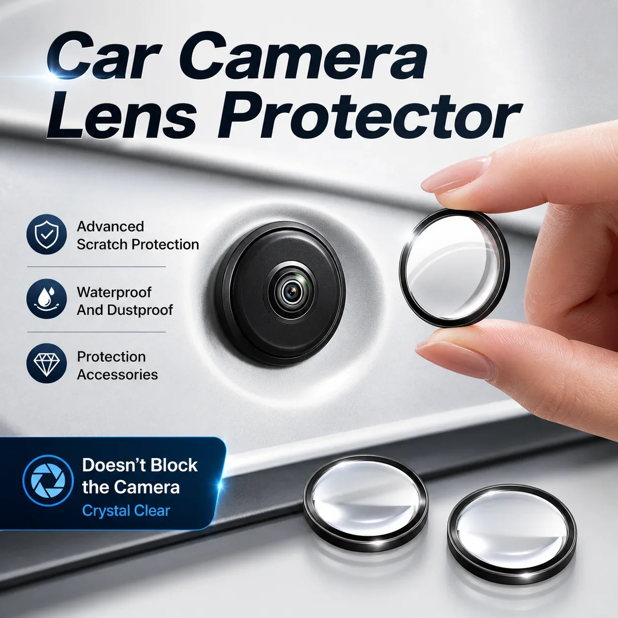 2PCS Car Camera Lens Protector Advanced Scratch Car Camera Lens Guards Waterproof And Dustproof Protection Accessories