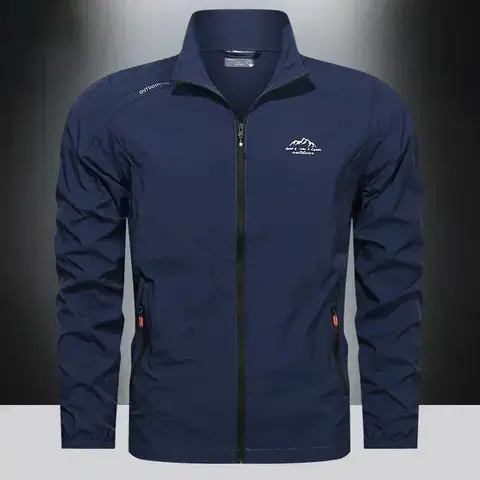 UPF100+ Herr Sommar Vindjacka Dragkedja Fickor UV Solskydd Jackor Andningsbara Ultralätta Kläder Utomhuskläder Tunna Kappor Camping 10 best sales 6-ficksjacka för män - №5