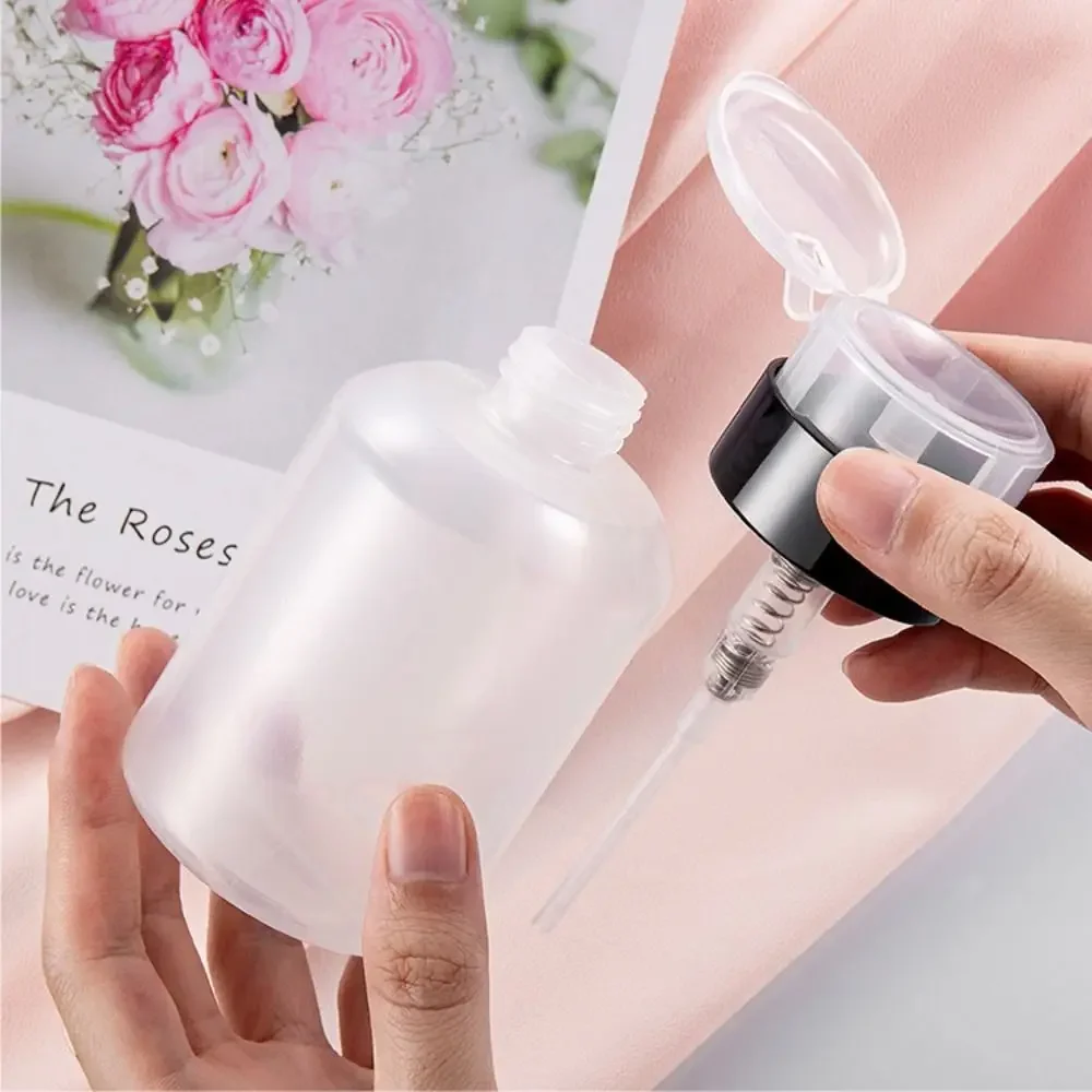 المحمولة 60/150/180/250 مللي مسمار زجاجة البلاستيك مكافحة تجاوز مزيل طلاء الأظافر زجاجة إعادة الملء الحاويات أدوات مانيكير