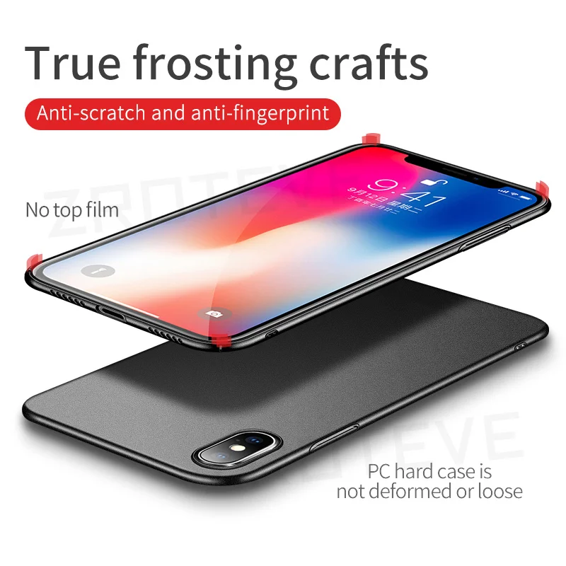 For iPhone X XS XR Case ZROTEVE Luxury Ultra Slim Frosted Hard PC Cover For Apple iphone XS Max 10 iPhonex iPhone10 Phone Cases