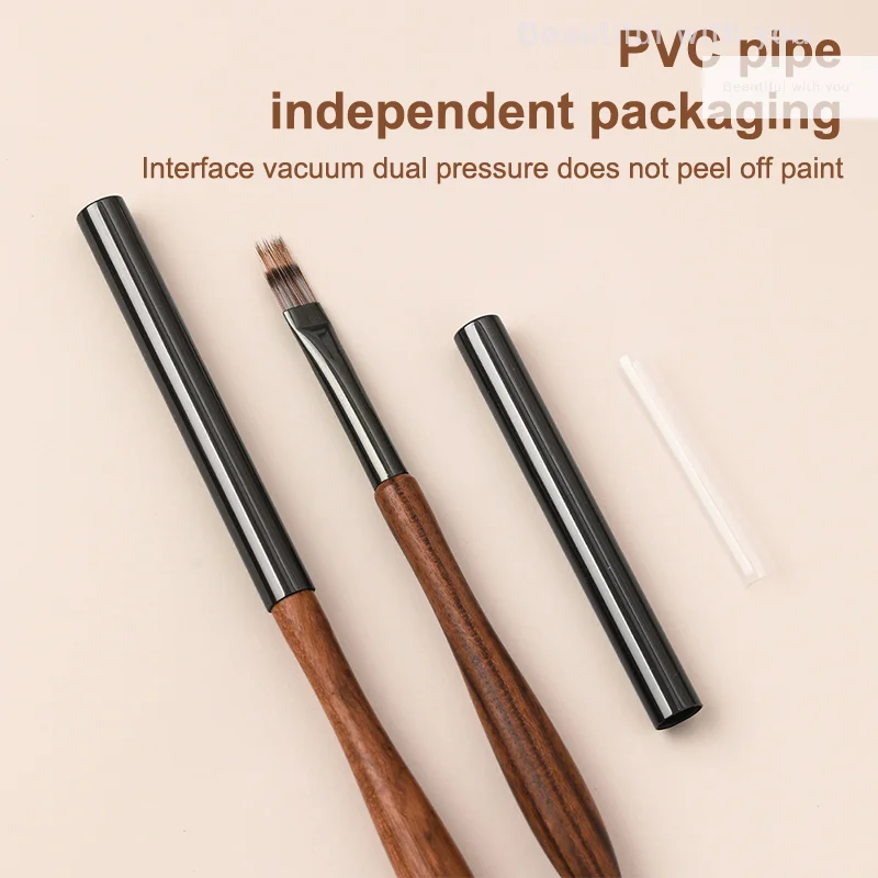 뉴라운드 우드 핸들 네일 옴브레 브러쉬 네일 아트 페인팅 펜 브러쉬 UV 젤 폴리쉬 그라데이션 컬러 아크릴 네일 드로잉 펜