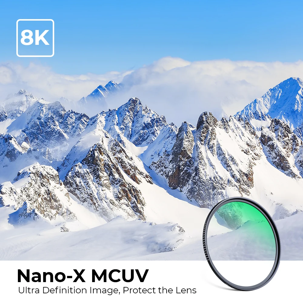 K&F Concept Nano-X UV Filter 49mm 58mm 67mm 77mm 82mm MCUV Ultra Slim Glass Filter with 28-Layer Coated Waterproof Anti-scratch