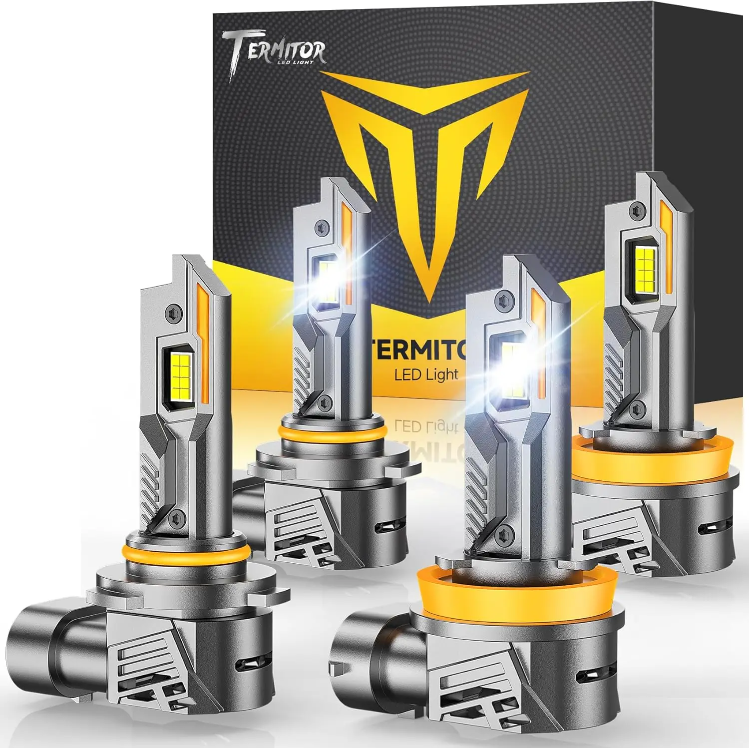 

Ultra-Bright H11/H9/H8 9005/HB3 Fog Light Bulbs, 12X Brightness, 360° Adjustable, 6500K White, Pack of 4