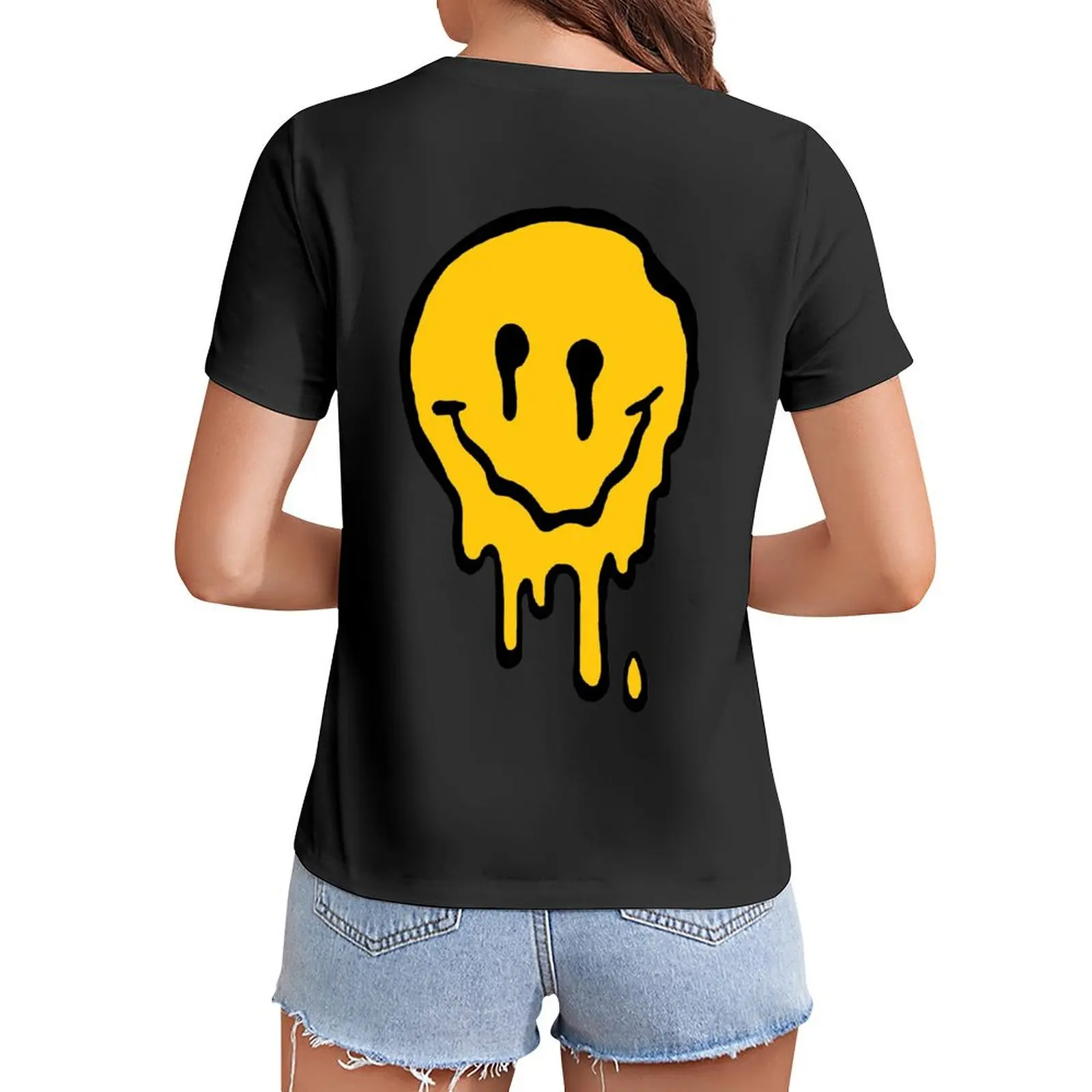 

ACID SMILE T-Shirt animal print lady clothes funny summer blouses woman 2024