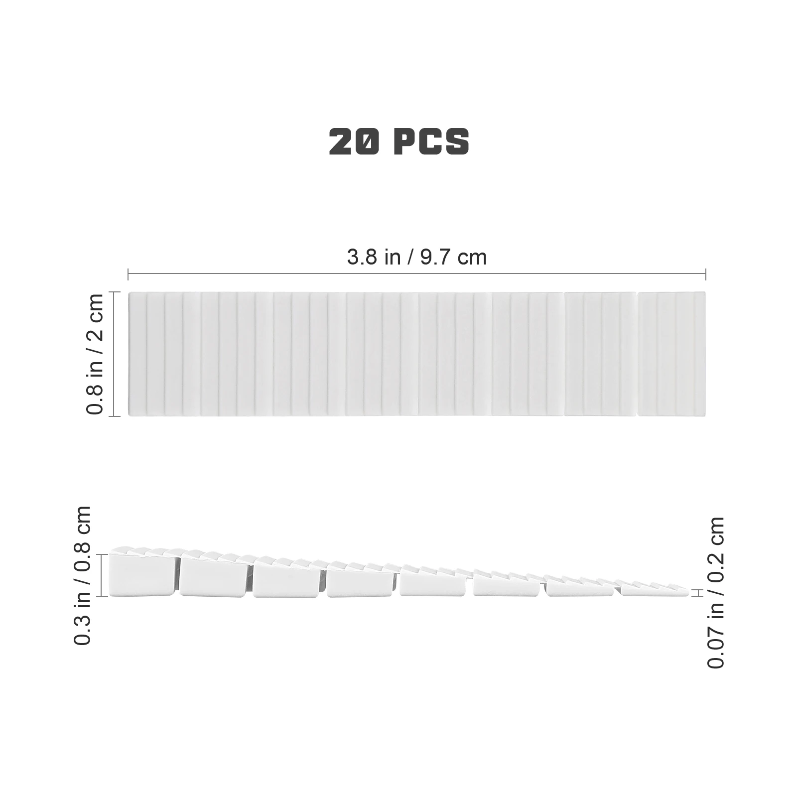 20 pz Spessori per Equilibrio per Mobili Distanziatori di Livellamento Cunei in Plastica Livellatori per Tavolo Piedini Regolabili Pad Terra Uneven Fix Mobili