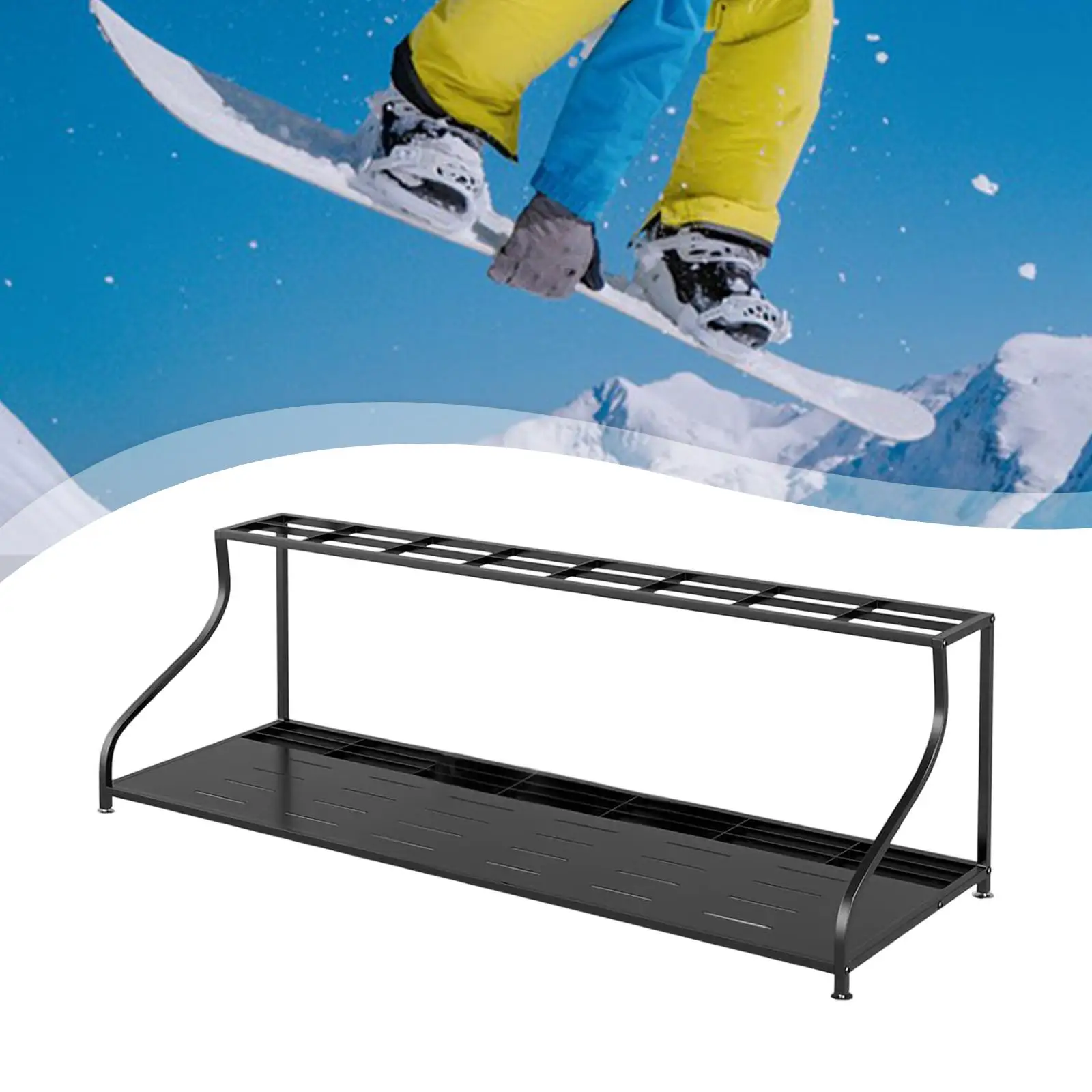 

Ski Storage Rack Portable Multifunctional,Ski Equipment Organizer,Snowboard Rack Skiing Storage Organizer for Skiing Poles,Home