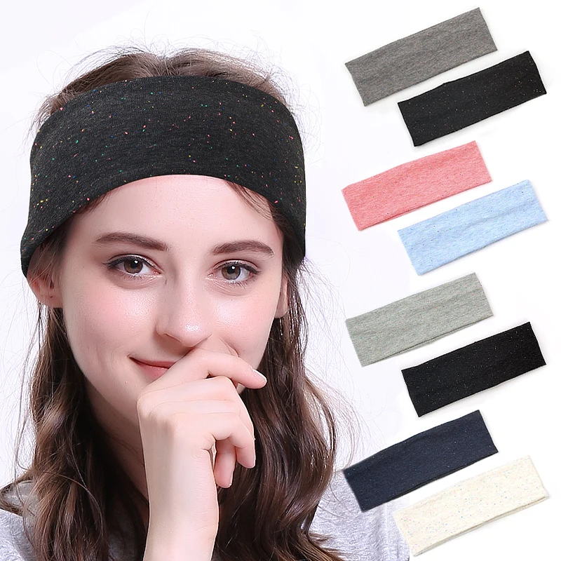 Women Soft Elastic Hair Bands Yoga Headband Fashion Turban Makeup Hair Hoop Vintag Headwrap Colorful Fashion Hair Accessories