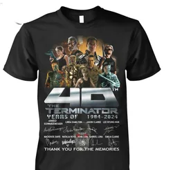 The Terminator 40 anni del 1984 2024 T Shirt grazie per i ricordi maniche lunghe o corte