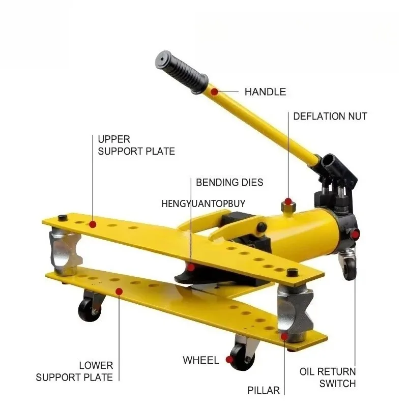 SWG-3 Manual Hydraulic Pipe Bender 3 Inch Industrial Grade Integral Tool For Convenient Seamless Steel Welded & Metal Piping