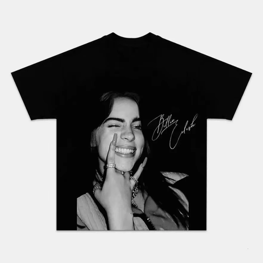 New 2026 Summer Single Billie Eilish WILDFOWER Song Printed T-shirt Suitable for Both Men's and Women's T Shirt Y2K Streetwear