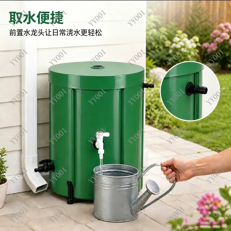 Collapsible Water Storage Bucket Large Capacity Portable Rain Collector Outdoor Multi-Purpose Water Container