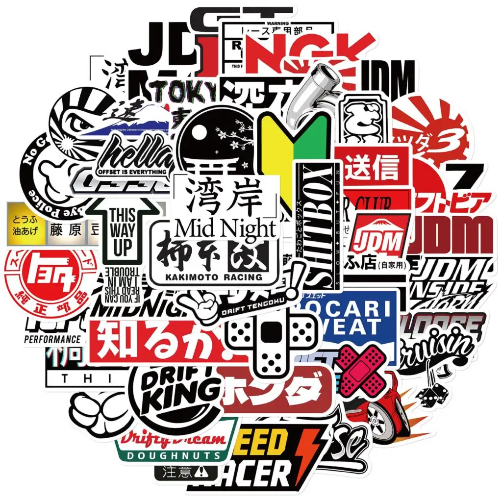 10/50PCS Japanese Street Harajuku Department Stickers Decoration Scrapbook Laptop Notebook Cartoon Suitcase Graffiti Sticker