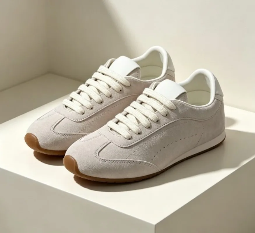 All-Match Men Women Retro White Sneakers Soft Flat Sole Autumn Casual Trainers Vintage Comfortable Footwear
