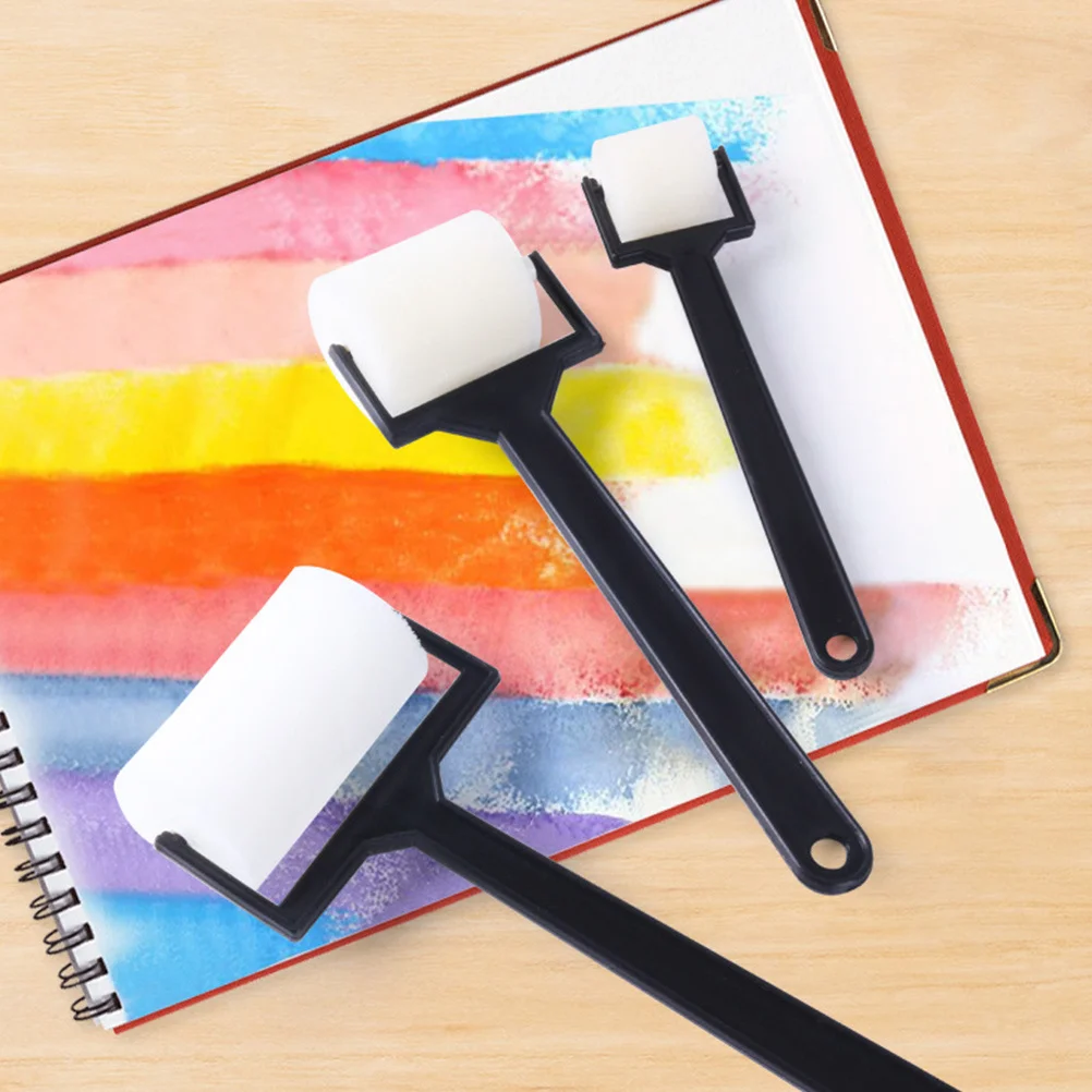 3Sets DIY Sponge Paint Brushes for Safe Drawing Tools for Graffiti Craft Projects Encourages Imagination Creativity