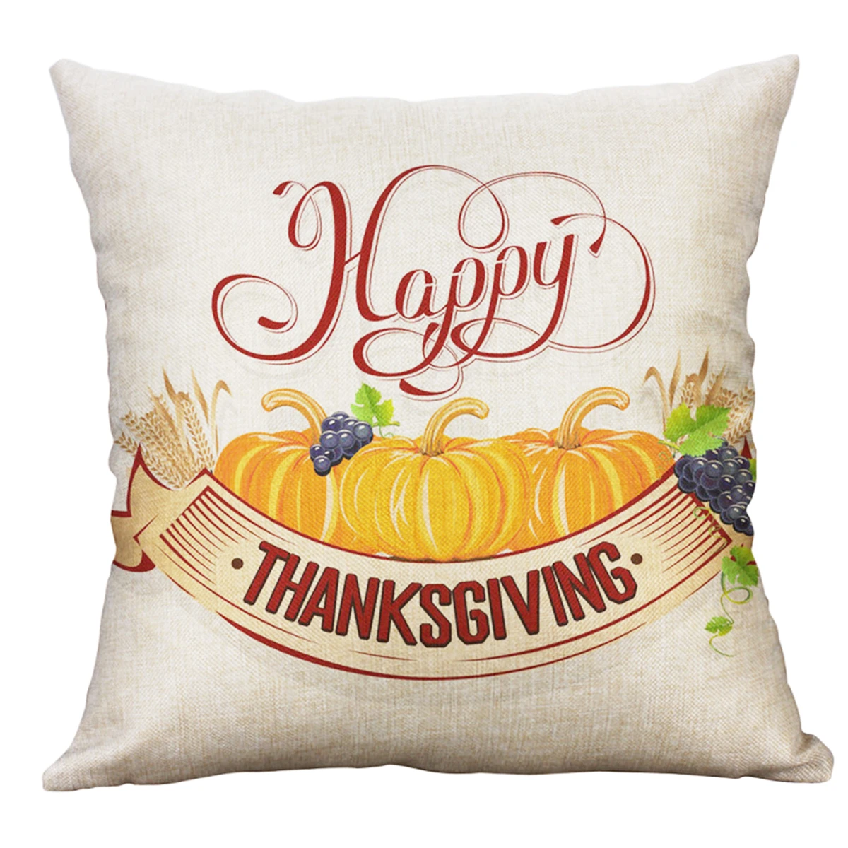 Maple Leaf Pumpkin Pillow Cover Watermelon Turkey Thanksgiving Cushion Cover Living Room Bedroom Autumn Harvest Pillows Covers