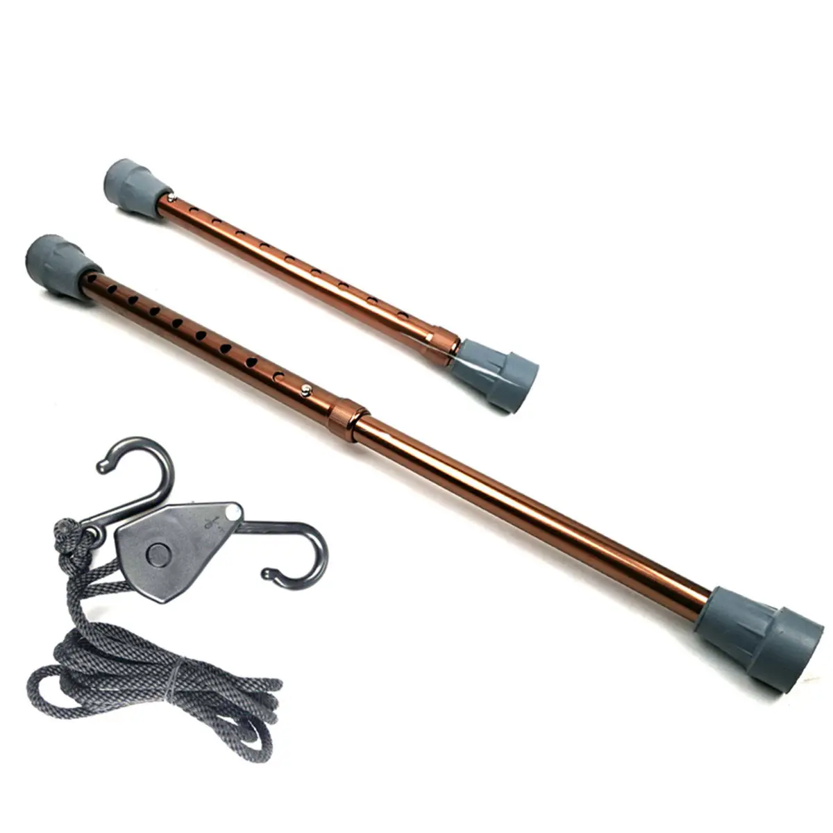 

Aluminum Alloy Hood Support Strut Front Engine Lift Support Door Prop Rod Rubber Caps Tool