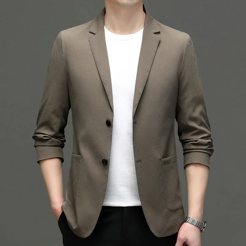 

E1907-Men's Suit Summer Casual Business Casual Loose Coat