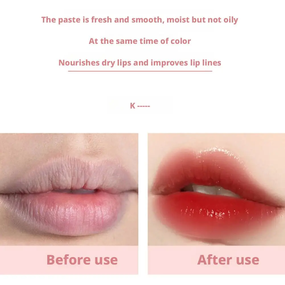 3 قطعة أحمر الشفاه لطيف أحمر الشفاه تينت ماكياج العناية مستحضرات التجميل الملونة بلسم الشفاه أحمر الشفاه ترطيب تتلاشى خط الشفاه مكافحة التجفيف #6