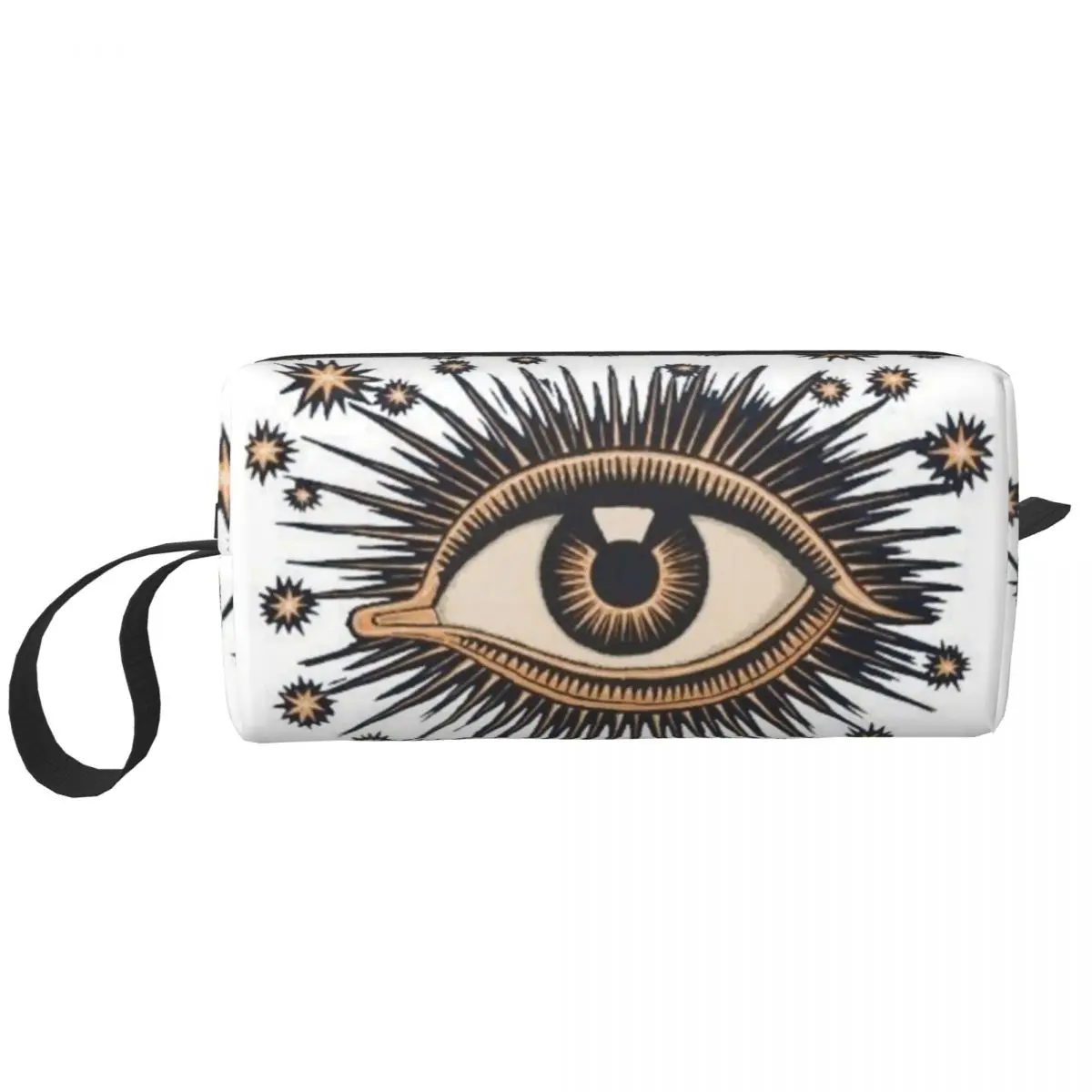 Cute Vintage Turkish Evil Eye Travel Toiletry Bag Women Nazar Amulet Pattern Boho Cosmetic Makeup Bag Beauty Storage Dopp Kit