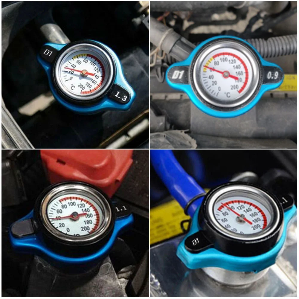 Car Thermost Radiator Cap Cover 0.9 Bar 1.1 Bar 1.3 Bar Big Or Small Head Water Temperature Gauge Cover