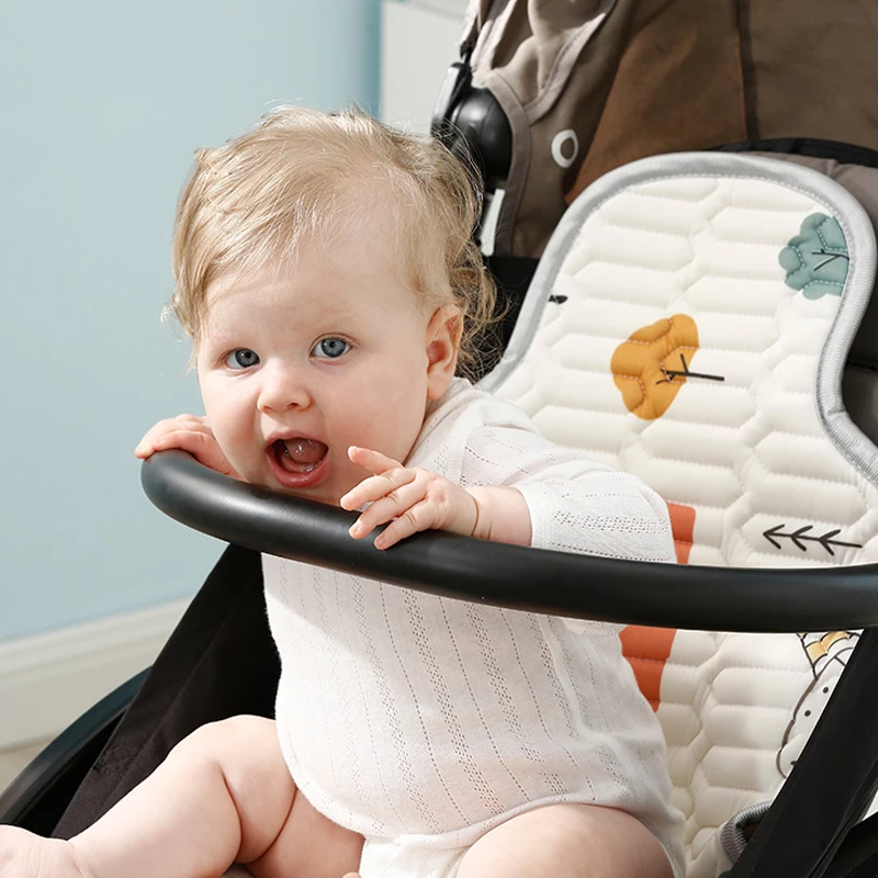 Alfombrilla de látex para cochecito de bebé, asiento cómodo con patrones favoritos, cama para niños, gran oferta, verano, 2023