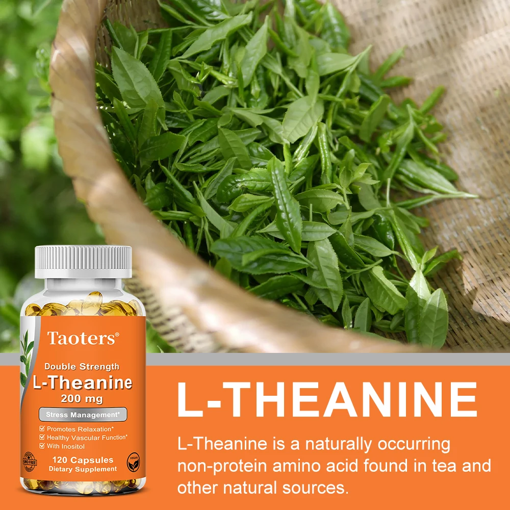 L-Theanine 200 ملجم، مع مكمل NAC ودعم المزاج - مضاد للأكسدة، يحسن جودة النوم، ويعزز الوظيفة المعرفية #3