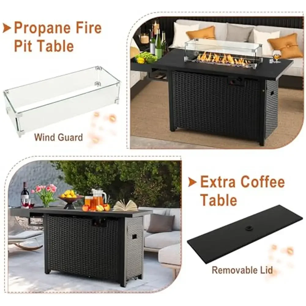 Outdoor Propane Fire Pit Table 52