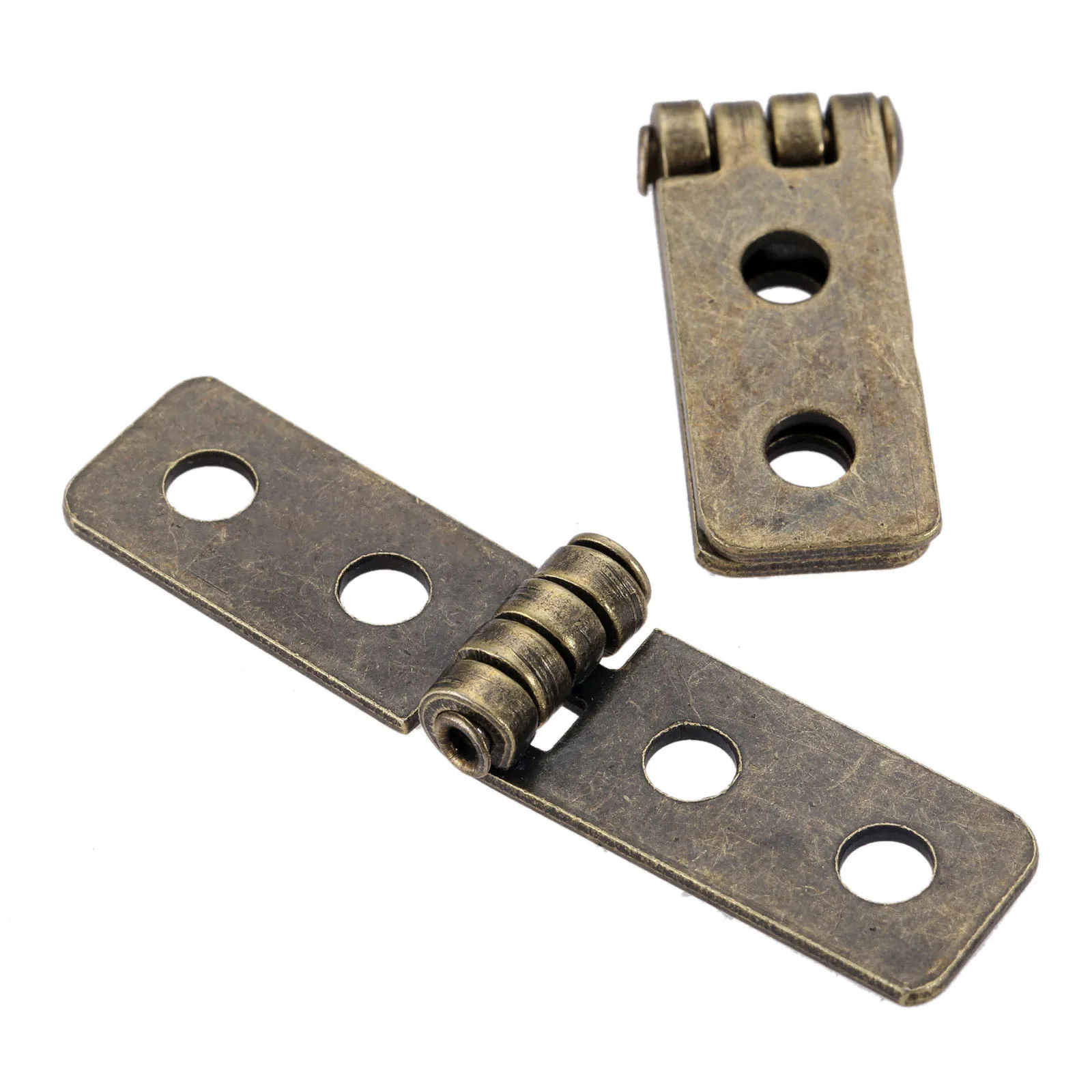 2Pcs Jewelry Wood Box Furniture Decorative Hinge Antique Bronze Drawer  Cabinet Door Luggage Rectangle Hinge 4 Holes 58*13mm