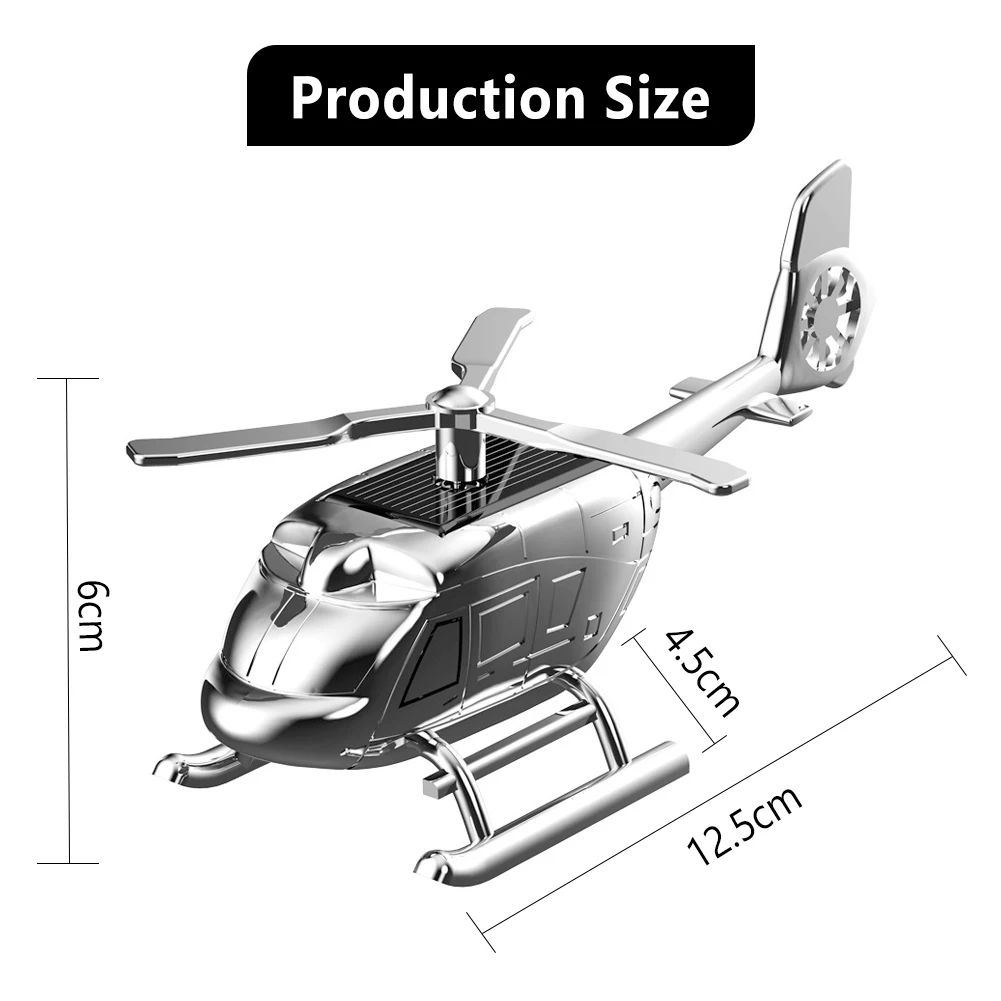 Car Fragrance Diffuser Ornament Solar Powered Helicopter Shape Rotation Blade Solid Aromatherapy Decoration