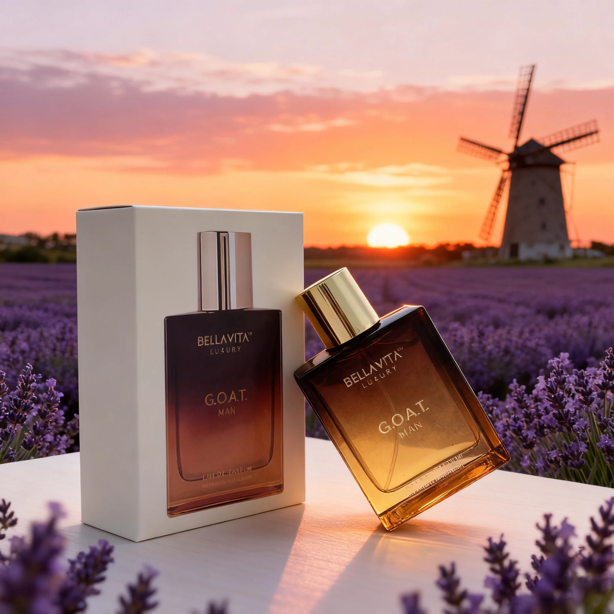 

Bella Vita Luxury G.O.A.T. Men's perfume 3.4fl.oz - Bold wood oriental style, lasting fresh floral fragrance, containing lemon,