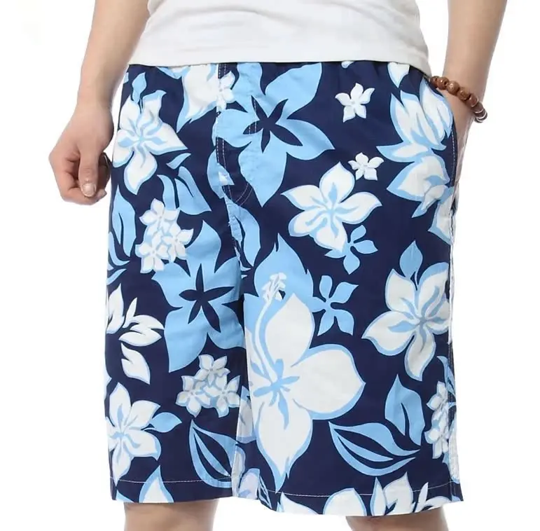 

Summer Cotton Print orts Men's Loose Fit Home Spwear Large Size Comfortable Casual Youthful Beach Pants Straight Leg