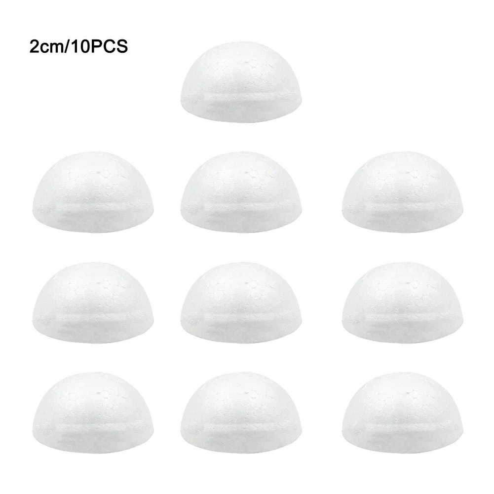 High Quality Brand New Foam Ball Hemisphere Christmas Decoration Ornaments Polystyrene Scene Wedding White 10pcs