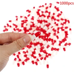 1000Pcs Empty Hard Gelatin Capsule MedicineCapsule Red And White Empty Pill