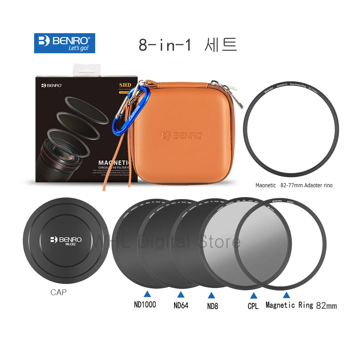 

Benro Magnetic Filter 82mm Kit (Nd8+Nd64+Nd1000+Cpl+Lens Cap+Magnetic 82mm Adapter Ring+Magnetic 82-77 Ring+ Filter Pouch)
