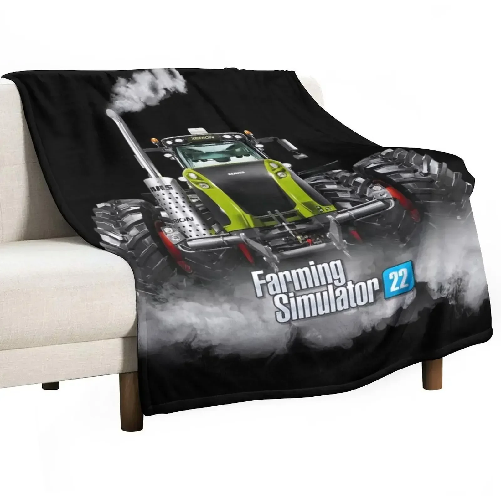 

Farming Simulator Mask 22 Class Xerion Throw Blanket Hairys Multi-Purpose Blankets