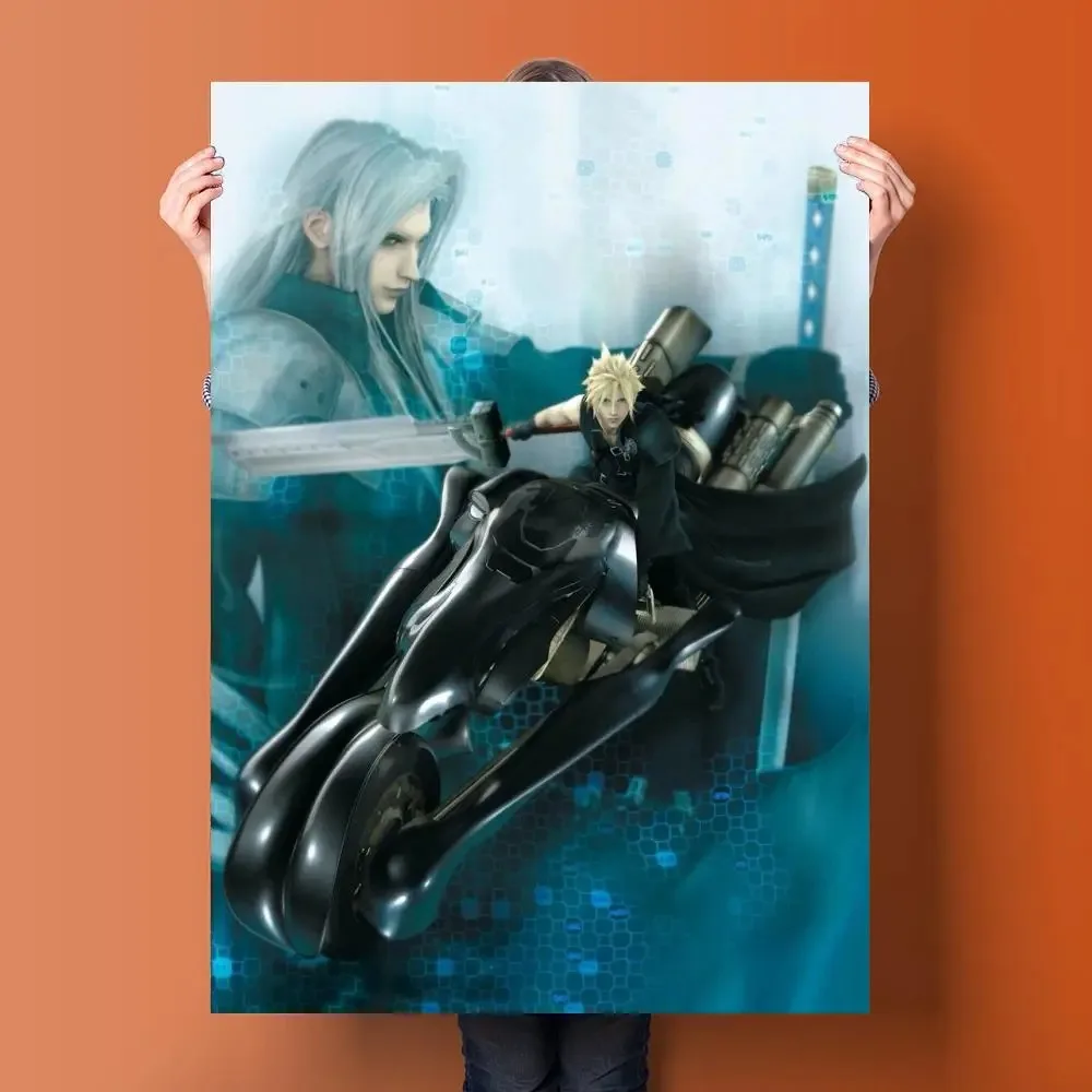 Final Fantasy VII XIV Remastered Game Decoration Canvas Poster Room Bar Cafe Decoration Gift Printing Art Mural