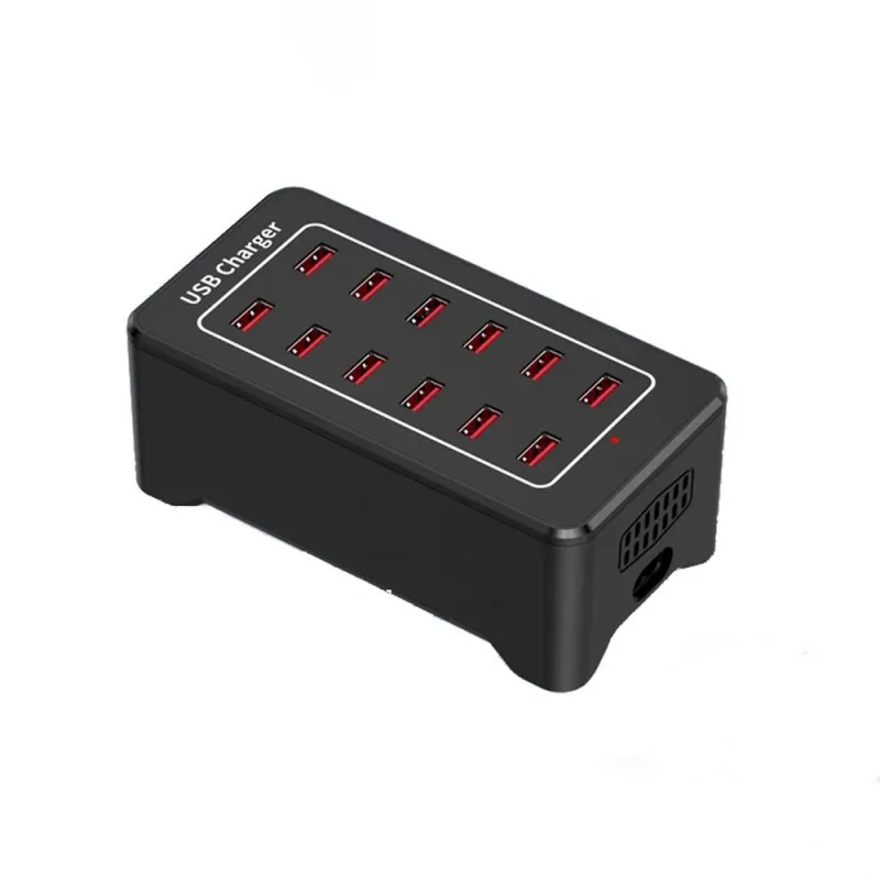 Estação de carregador multi usb universal, 10 portas, carregamento rápido, para ipad, iphone 11, 12, 13 pro max, samsung tablet