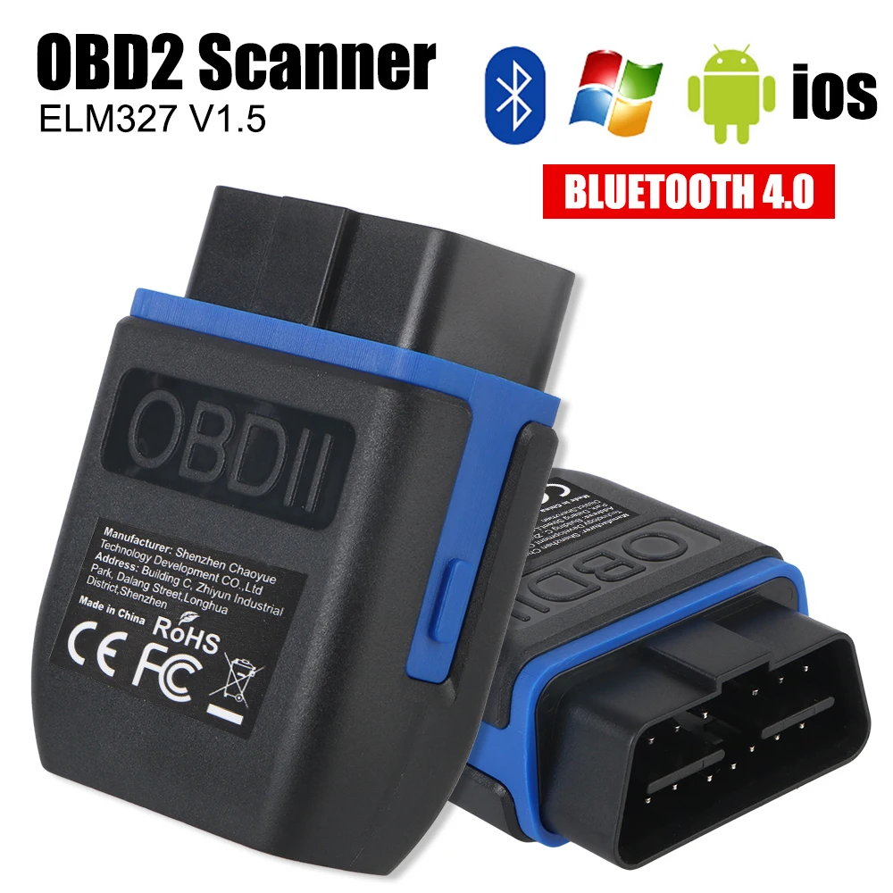 V1.5 ELM327 OBD2 Code Reader Bluetooth Car OBD2 Scanner Diagnostic Tools APP Display Fault Code Clear Automobile Battery Tester