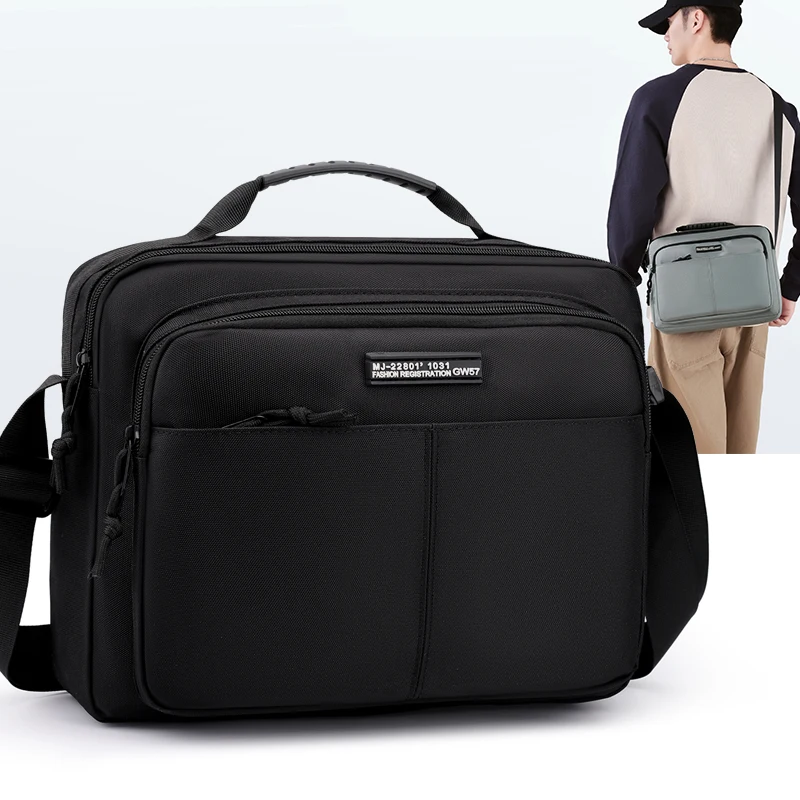 Men's Business Crossbody Shoulder Bag – Large Capacity Waterproof Sling with Multi-Pocket Design for Daily Use