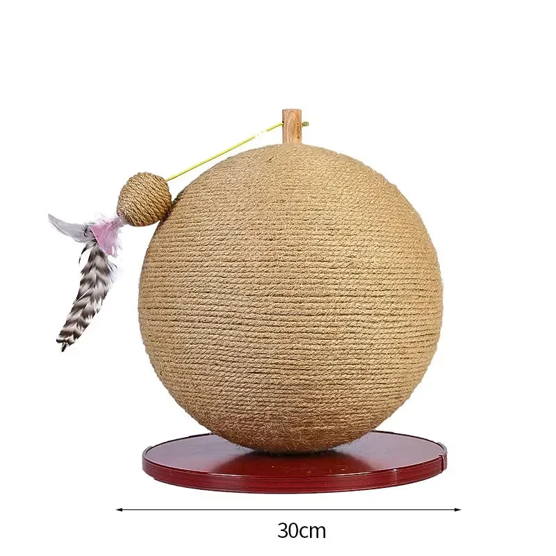 Round Cat Scratcher Board High Density Sisal Scratch Pad Durable Pet Toy for Kittens Interactive Exercise Furniture Accessory