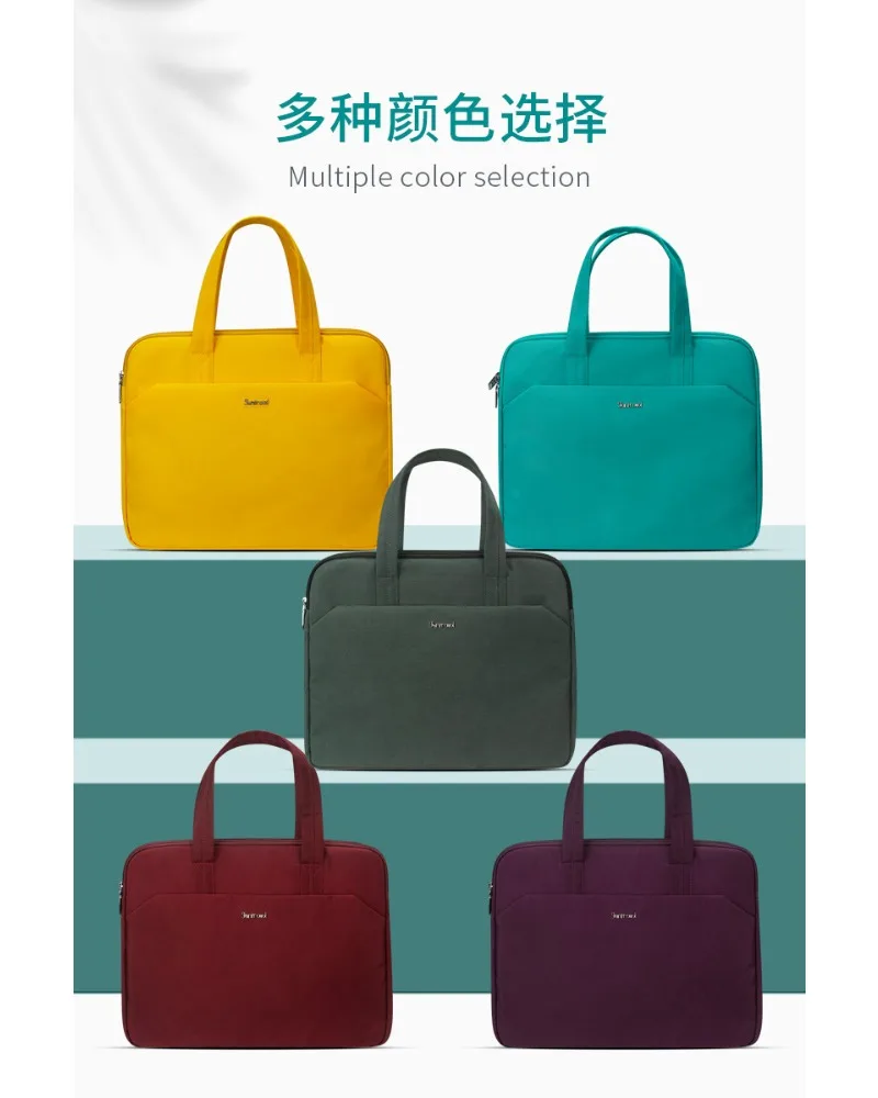 

Office Commuter Notebook Bag Simple Large Capacity Document Messenger Bag Multifunctional Business Briefcase