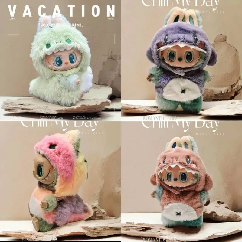 

For Labubu/Cloths，Suitable For The Sitting Party 17cm First And Second Generation Sitting Vinyl Figurine And Dinosaur Costume
