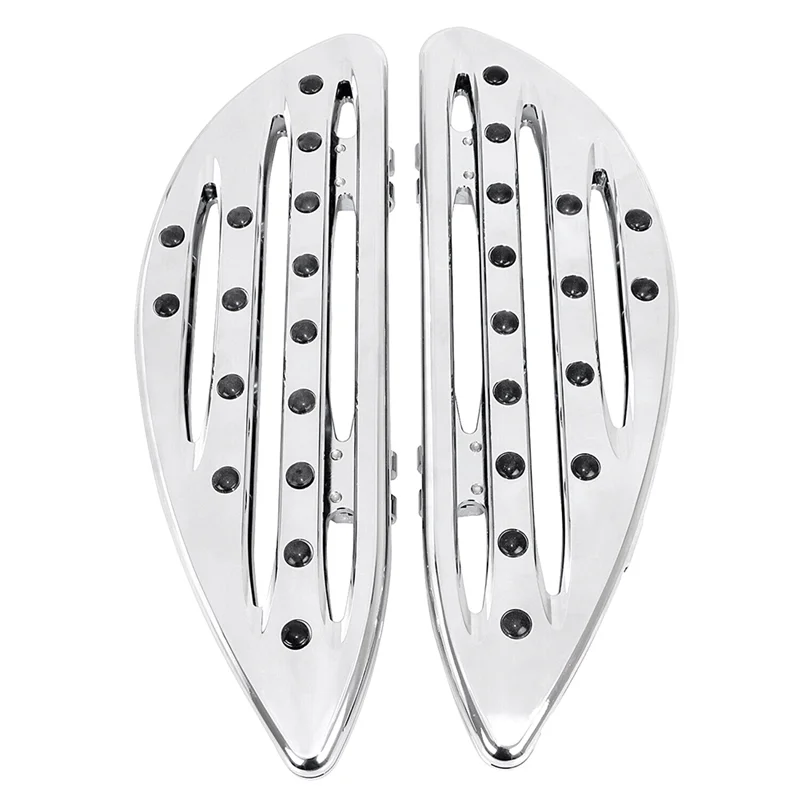 Chrome Driver Stretched Floorboards Foot Boards for Harley Touring FLHT Fatboy