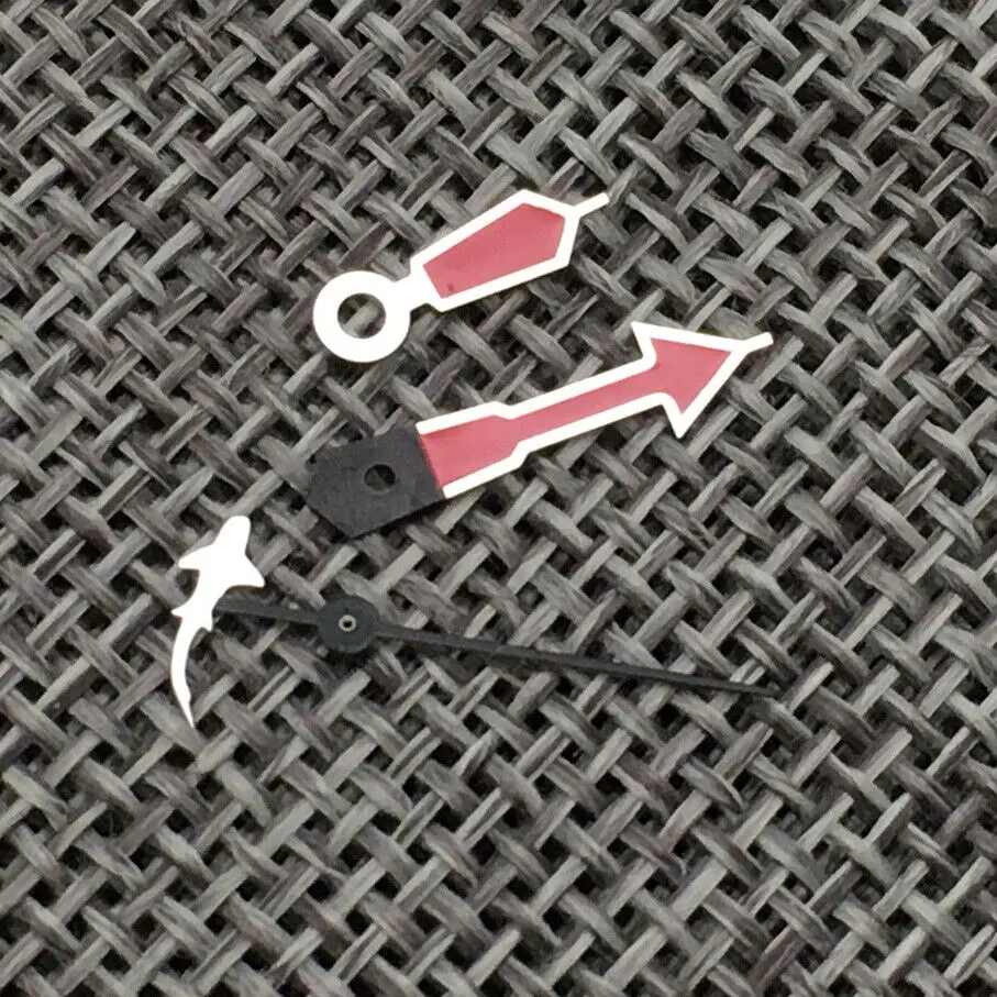 Shark-reloj naranja y rojo, accesorio compatible con NH35, NH36, 7s35, 4r35, 7009, 4r15, 4r35, movimiento