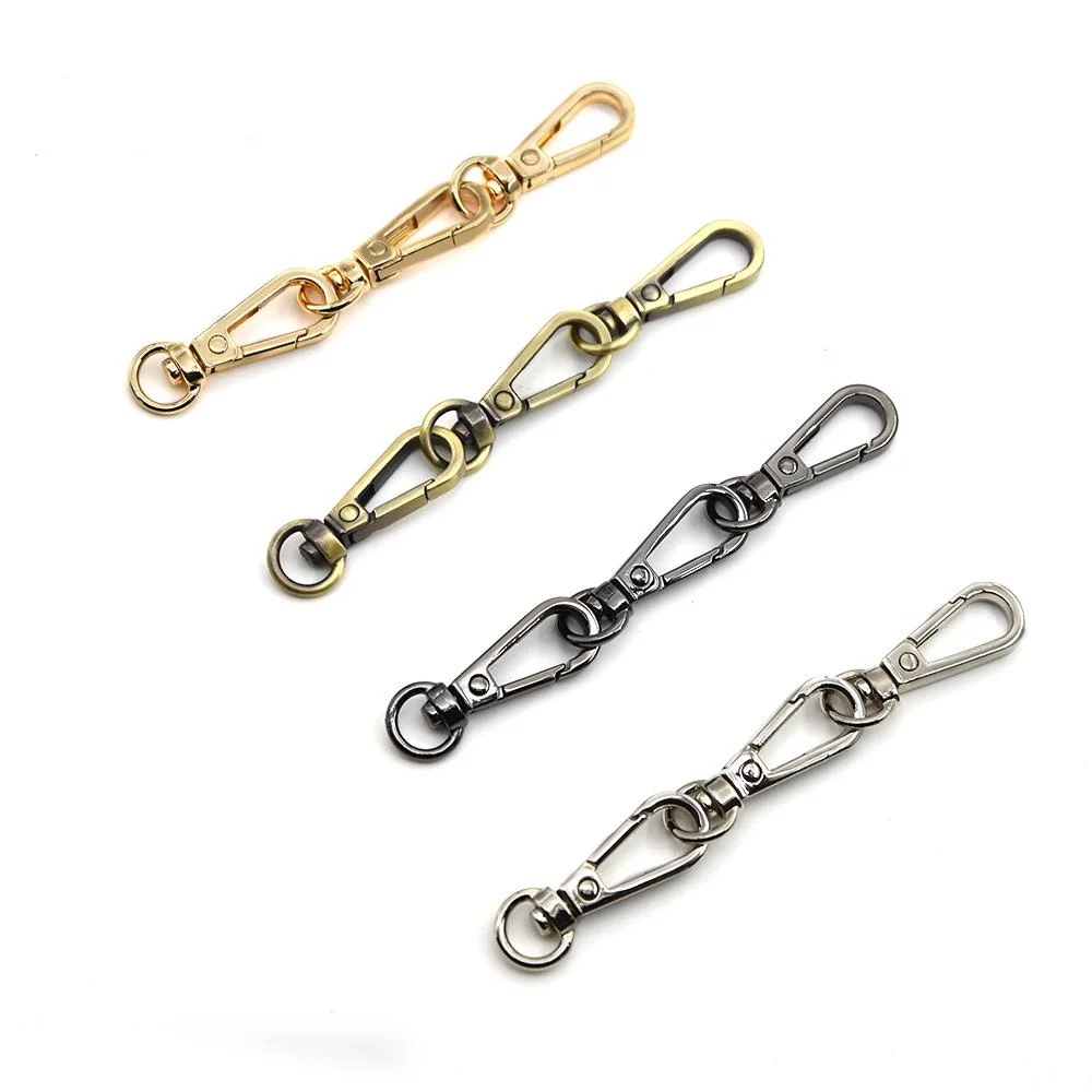 5pcs Metal Lobster Clasp Keychain Swivel Hooks Webbing Strap Clips Buckle Bag Connector DIY Hardware Accessories